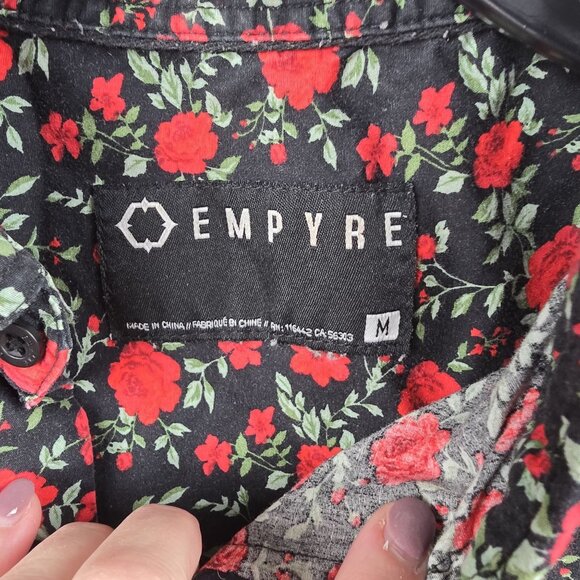 Empyre Mens Floral Button-Up Shirt Size M - Picture 3 of 7